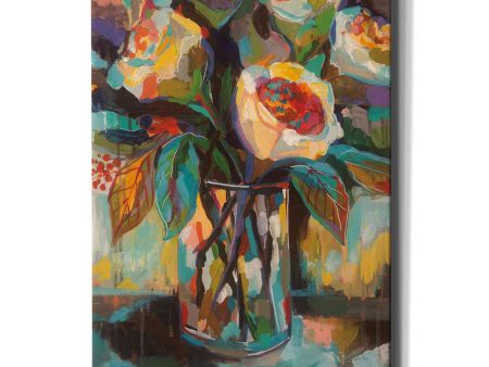 Stained Glass Floral  by Jeanette Vertentes, Canvas Wall Art Online