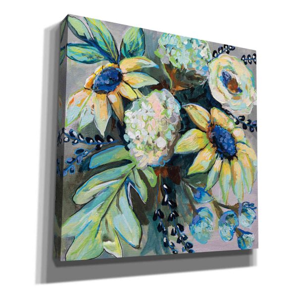 Sage and Sunflowers II  by Jeanette Vertentes, Canvas Wall Art For Discount