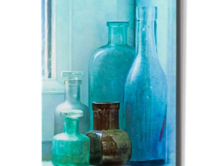 Bottles On The Sill  by Hal Halli, Canvas Wall Art For Cheap