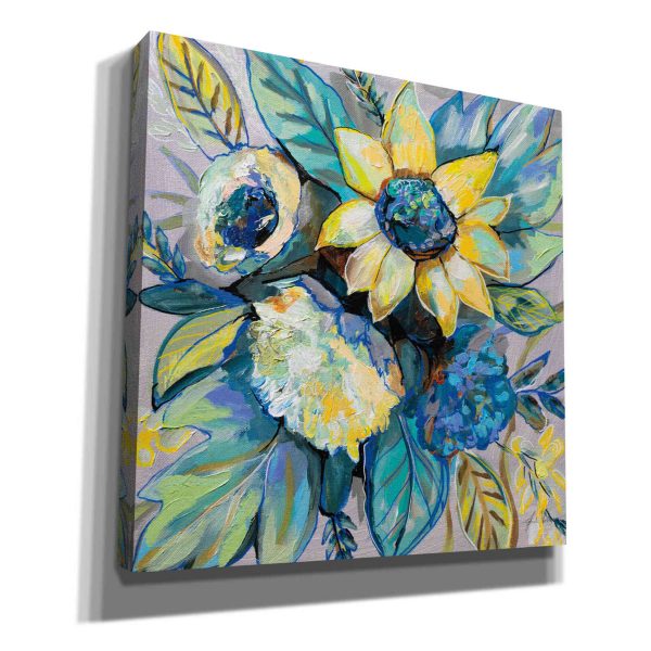 Sage and Sunflowers I  by Jeanette Vertentes, Canvas Wall Art For Discount