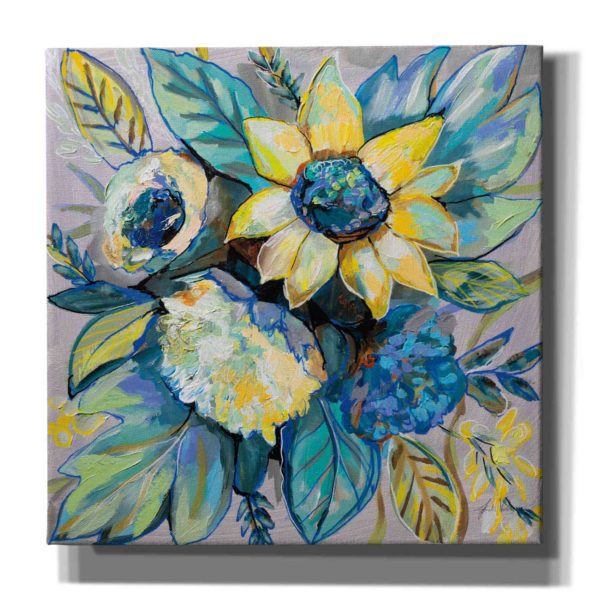 Sage and Sunflowers I  by Jeanette Vertentes, Canvas Wall Art For Discount