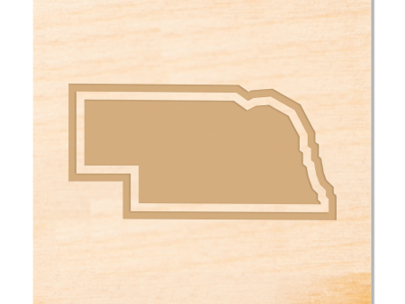 Nebraska Outline Wood Coaster Online Hot Sale