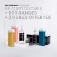 Pack 96 cartouches de cire + 2 huiles postepil + 600 bandes oxann offertes Sale