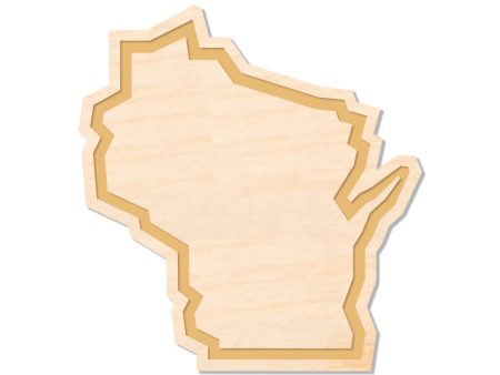 Wisconsin Outline Wood Magnet Online