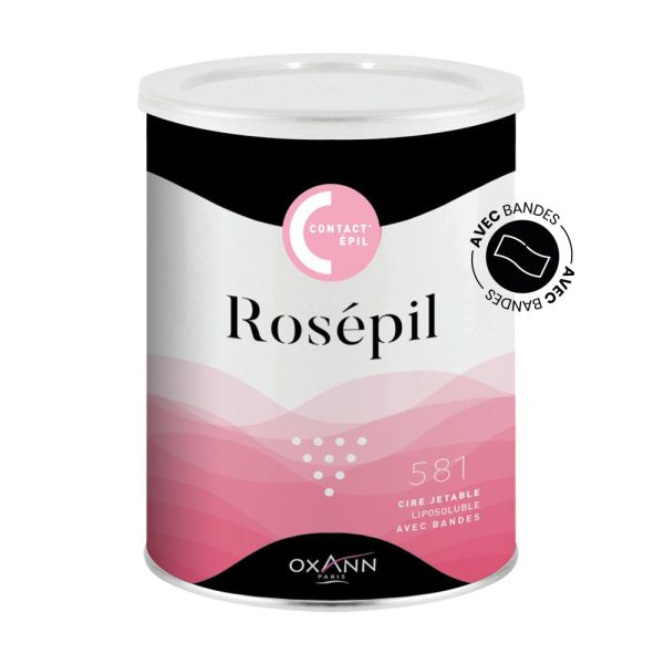 Cire rose Rosépil avec bandes - Pot 750 ml Online