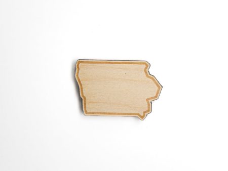 Iowa Outline Wood Magnet Sale