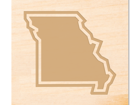 Missouri Outline Wood Coaster For Sale