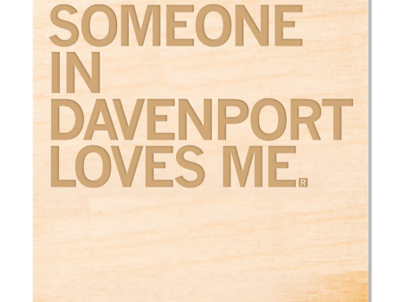 Someone Loves Me Davenport Wood Coaster Hot on Sale