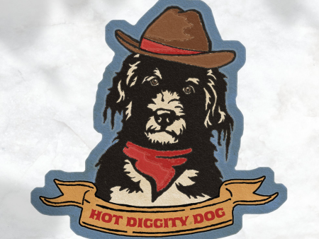 Cluster Funk Studio: Dog Cowboy Sticker For Discount