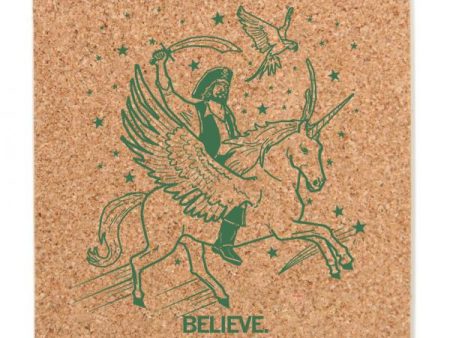 Believe Cork Coaster Sale