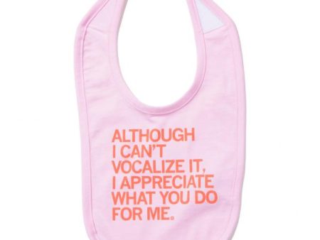 Appreciation Bib - Pink Online now