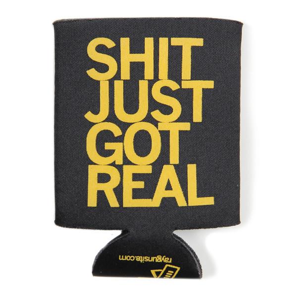 Shit Just Got Real Can Cooler - Black Online now