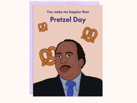 Party Mountain: Stanley Pretzel Day Greeting Card Cheap