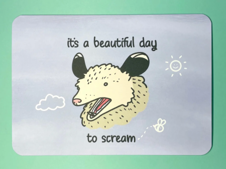 2Birds1Pencil: Beautiful Day To Scream Card on Sale