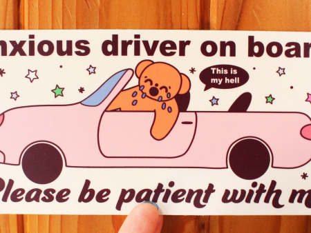 Tender Ghost: Anxious Driver Bumper Sticker For Sale