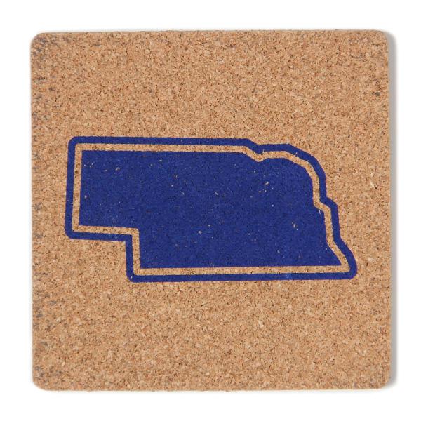 Nebraska Outline Cork Coaster Online