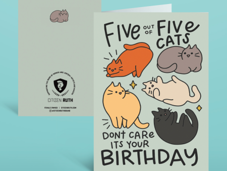 Citizen Ruth: 5 Out of 5 Cats Greeting Card Fashion