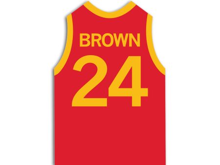 Addy Brown 24 Jersey Die-Cut Sticker Supply