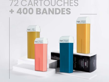 Pack 72 cartouches de cires + 400 bandes offertes on Sale