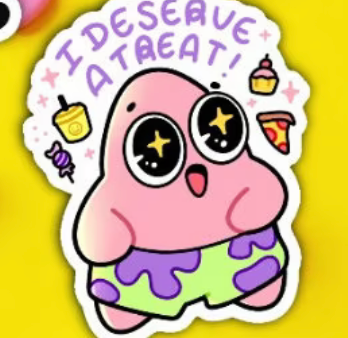 Ghostiekid: I Deserve A Treat Patrick Star Sticker For Discount