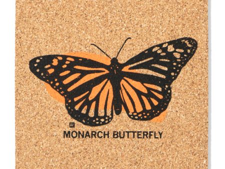 Monarch Butterfly Cork Coaster Online now