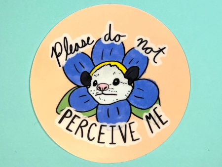 2Birds1Pencil: Please Do Not Perceive Me Sticker For Discount