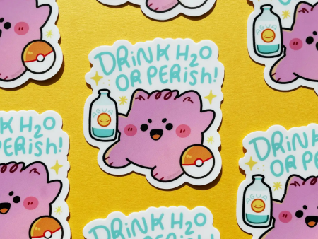 Ghostiekid: Drink Water Or Perish Sticker Cheap