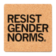 Resist Gender Norms Cork Coaster Online Sale