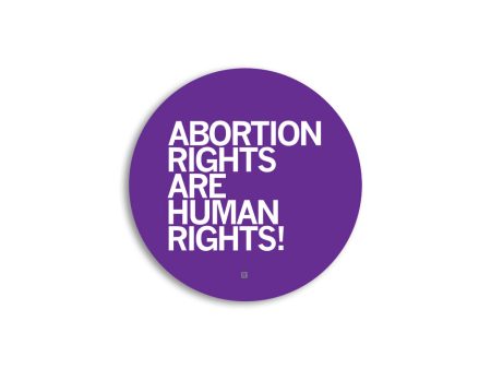 Abortion Rights Are Human Rights Purple Mini Circle Sticker Cheap