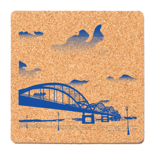 Rock Island Centennial Bridge Cork Coaster Sale