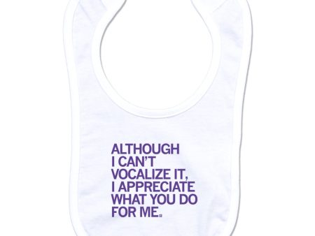 Appreciation Bib - White Sale