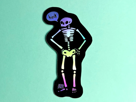 2Birds1Pencil: Holographic Skeleton Sticker Fashion