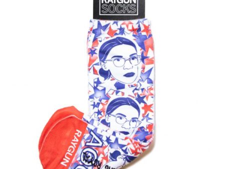 AOC Alexandria Ocasio-Cortez Face Socks Online