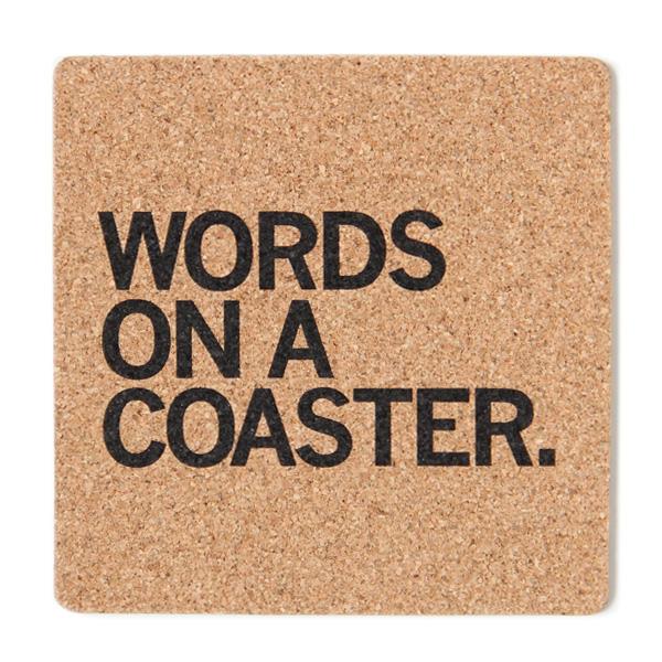 Words On A Cork Coaster Sale