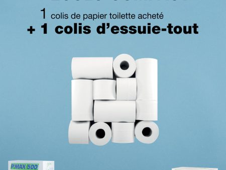 1 Colis de 36 rouleaux de P Max + 1 colis de 12 rouleaux d Essuie max For Discount