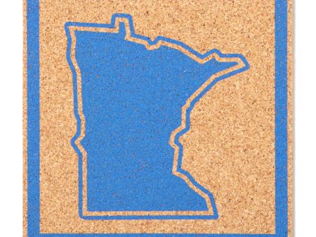 Minnesota Outline Cork Coaster Online Sale