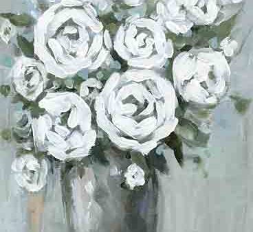 DOG274 - White Painterly Blooms - 12x18 Hot on Sale