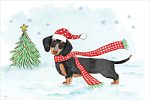 MOL2786 - Christmas Dachshund Dog - 18x12 Supply