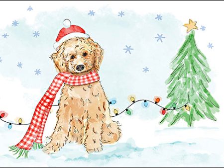 MOL2788 - Christmas Labradoodle - 18x12 For Discount