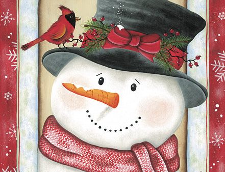 KEN1316 - Cardinal & Snowman - 12x16 Cheap