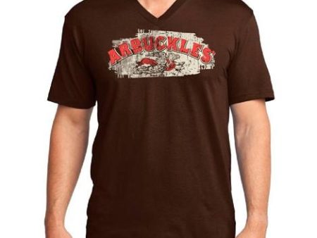 Arbuckle s Espresso V-Neck T-shirt Online Hot Sale